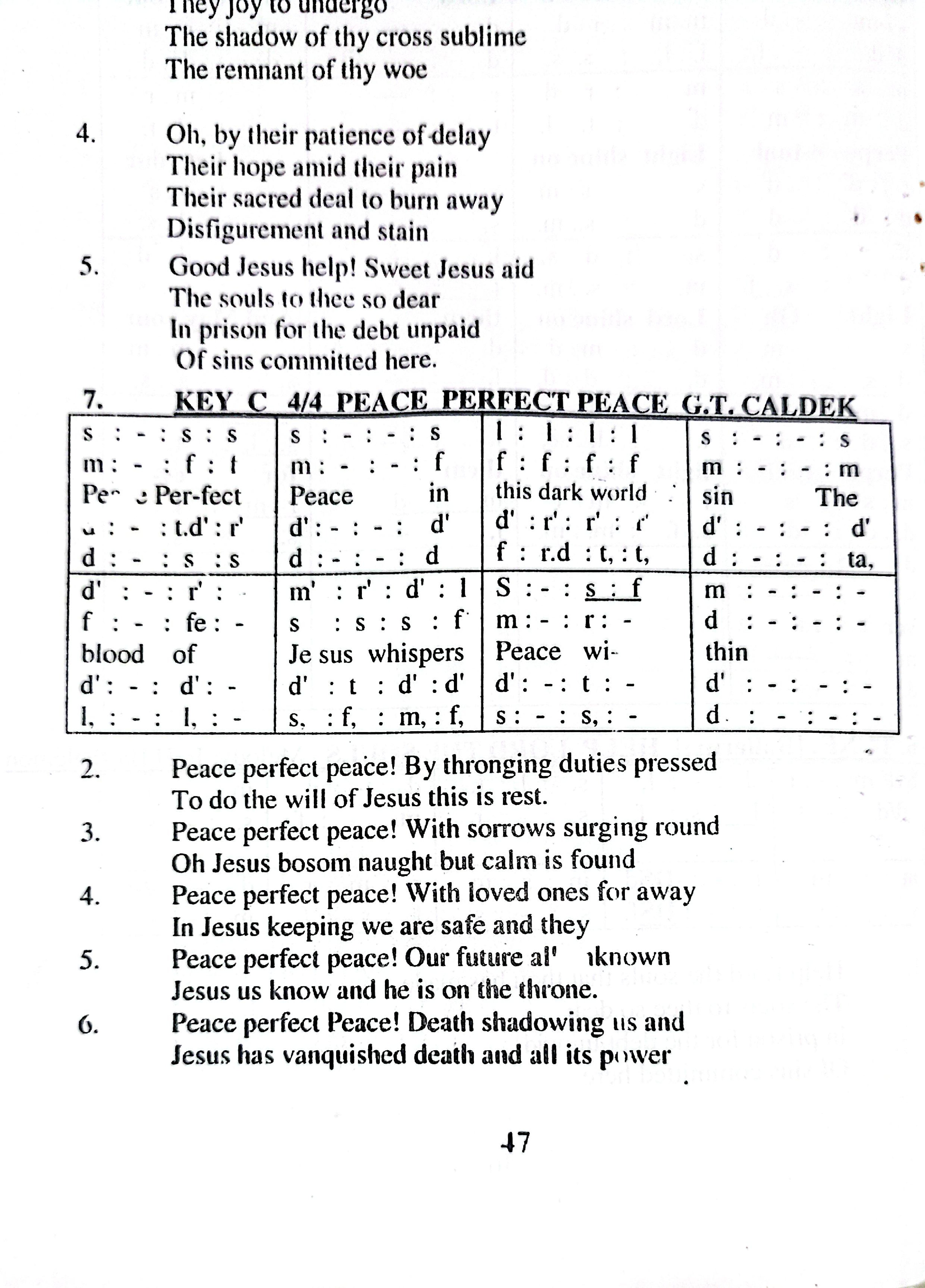 PEACE PERFECT PEACE