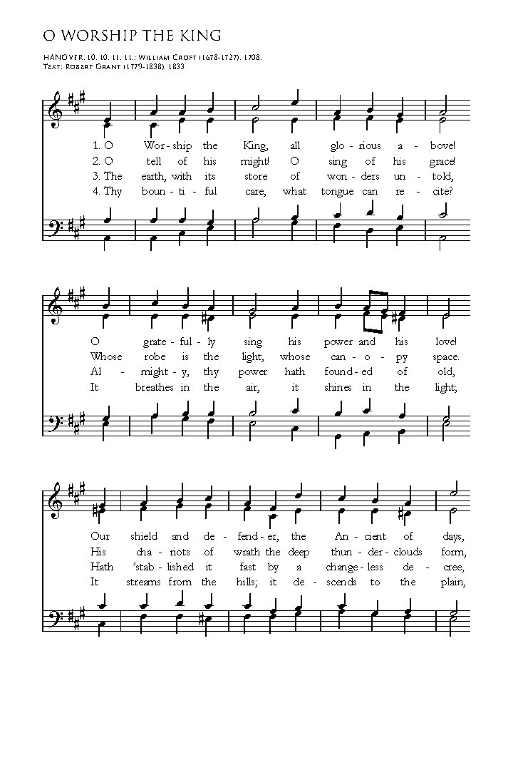 O WORSHIP THE KING