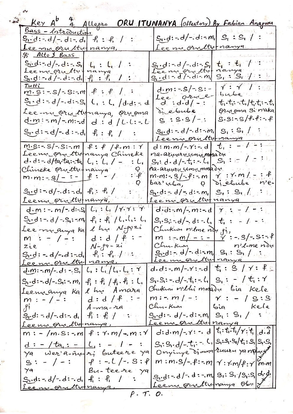 Oru itunanya