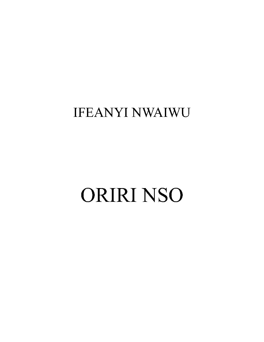 ORIRI NSO