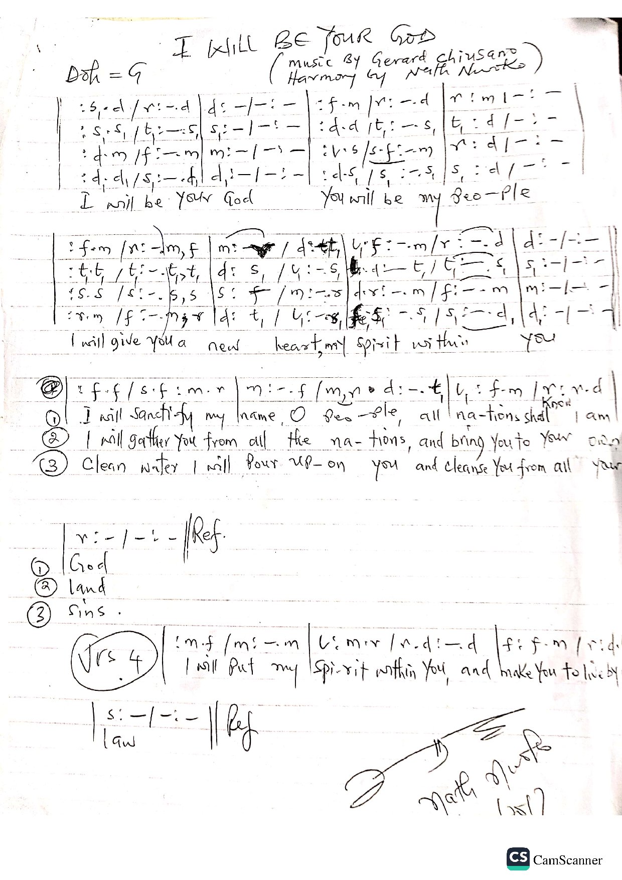 (Com) I Will Be Your God - Nath Nwoko - Download Choir Script PDF