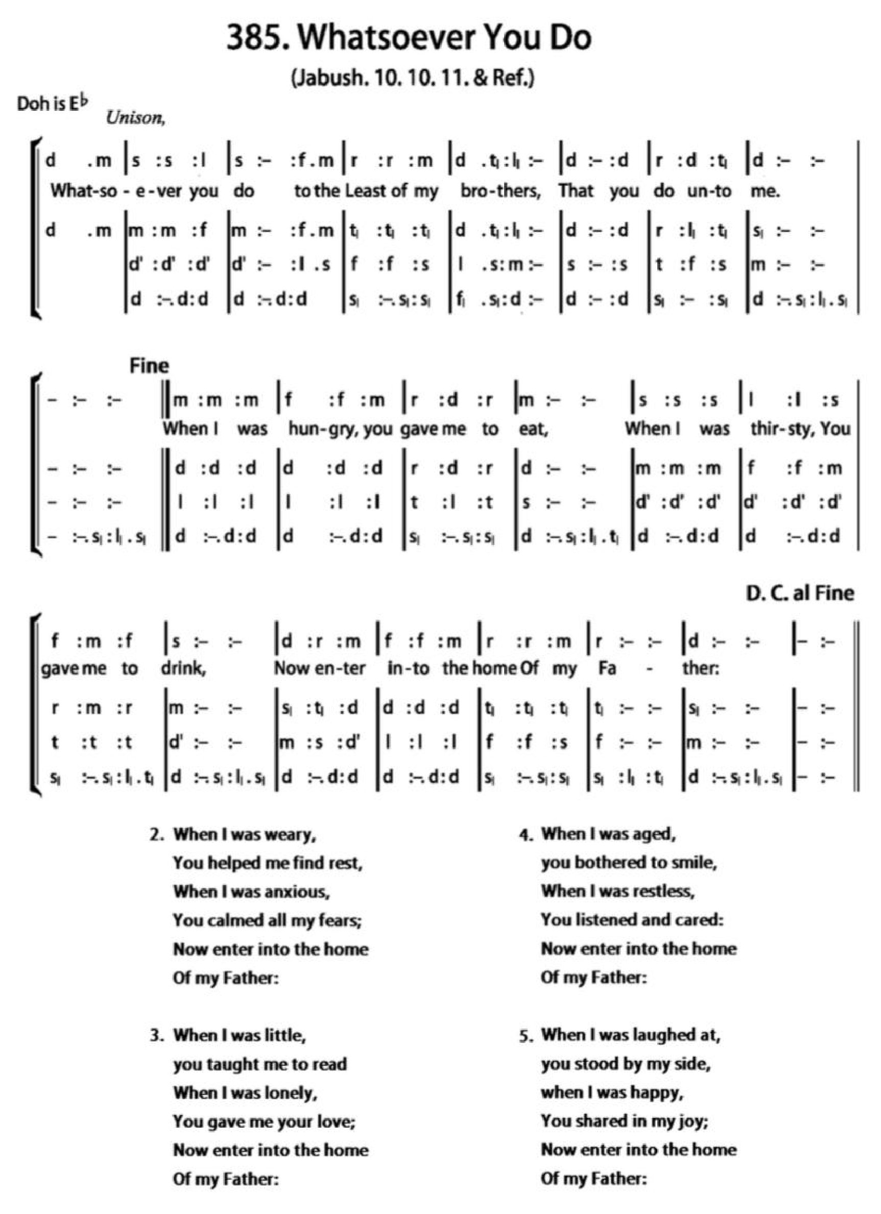 (Com) Whatsoever You Do - Download Choir Script PDF