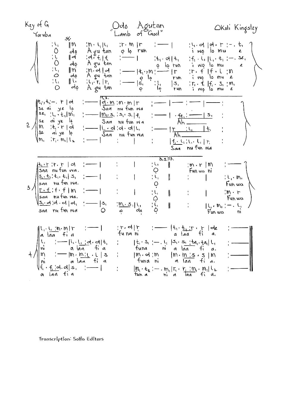 Odo Agutan - Choir Script PDF Thumbnail