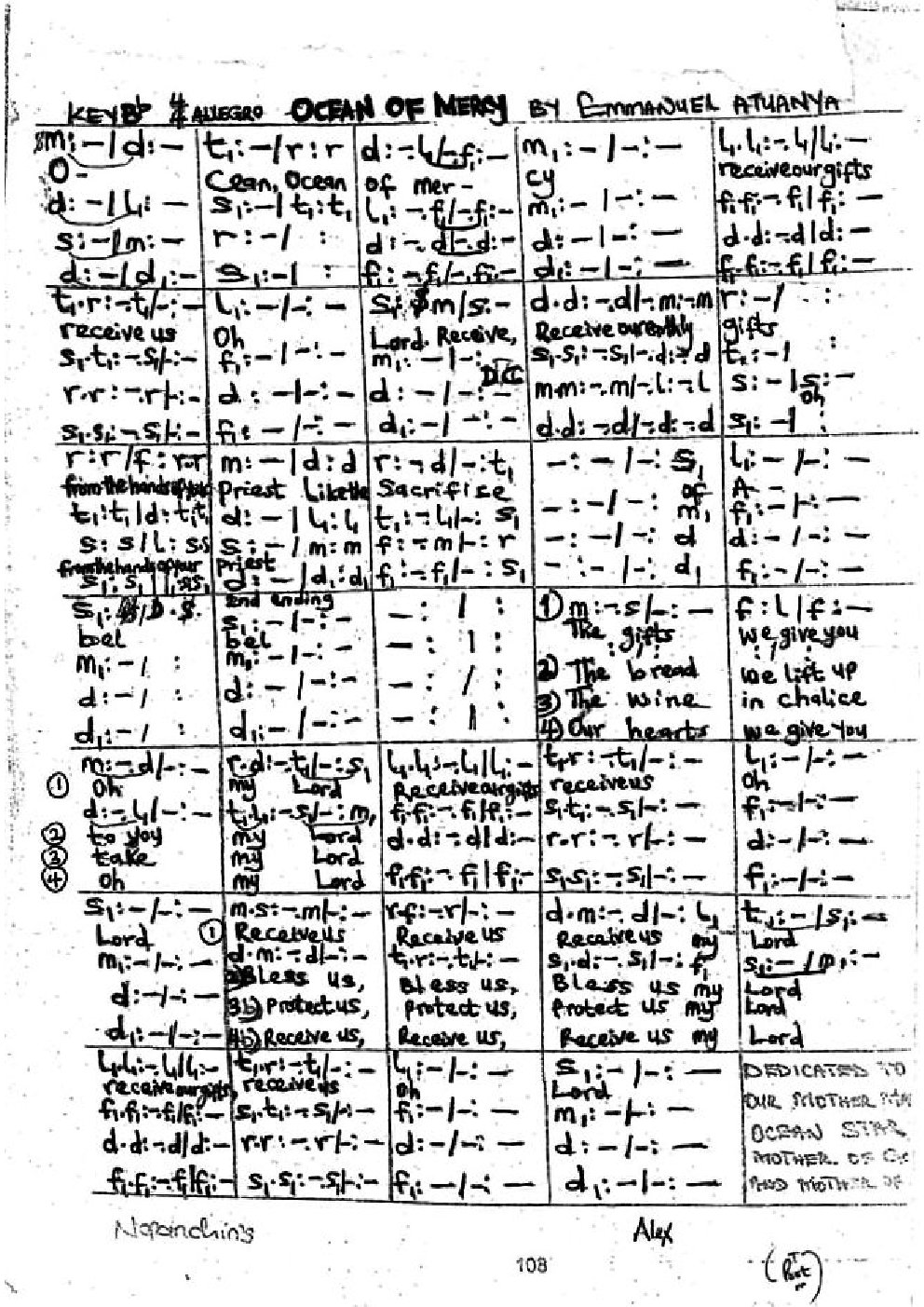 Ocean of Mercy - Choir Script PDF Thumbnail