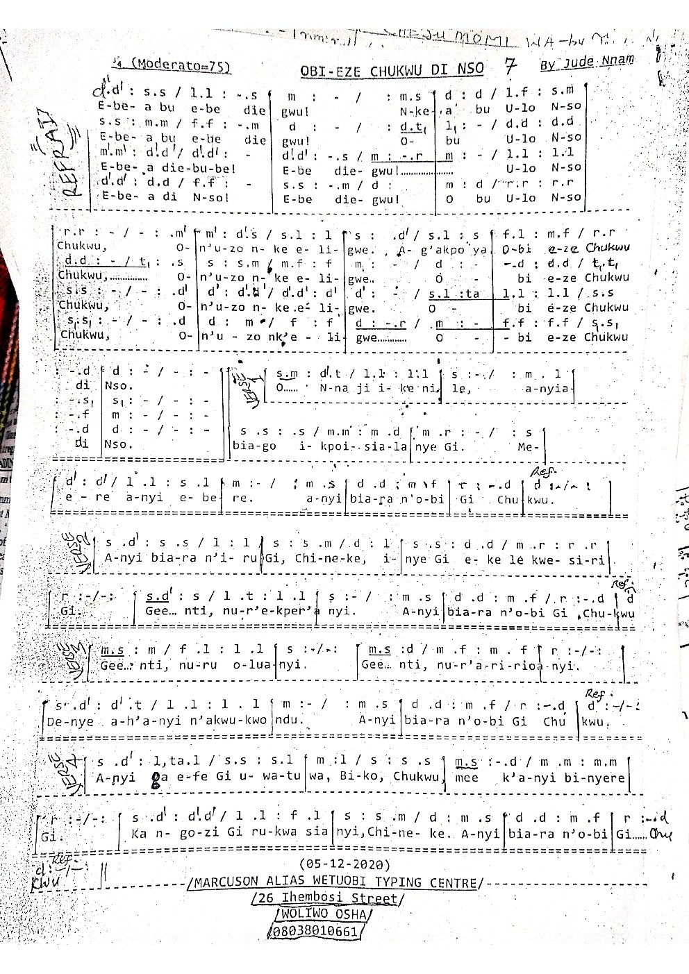 OBI-EZE CHUKWU DI NSO