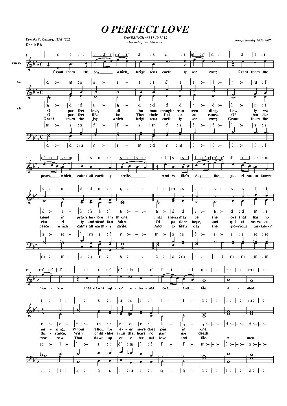O perfect love
