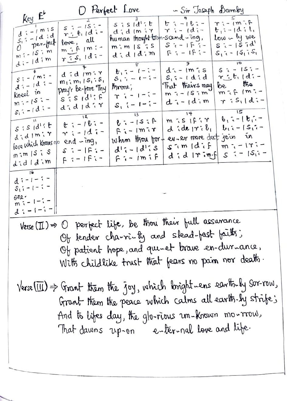 O Perfect Love - Choir Script PDF Thumbnail