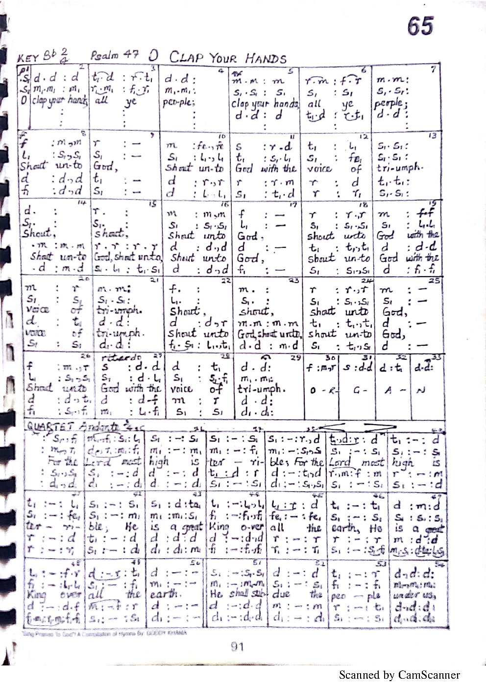 Psalm 47 O CLAP YOUR HANDS