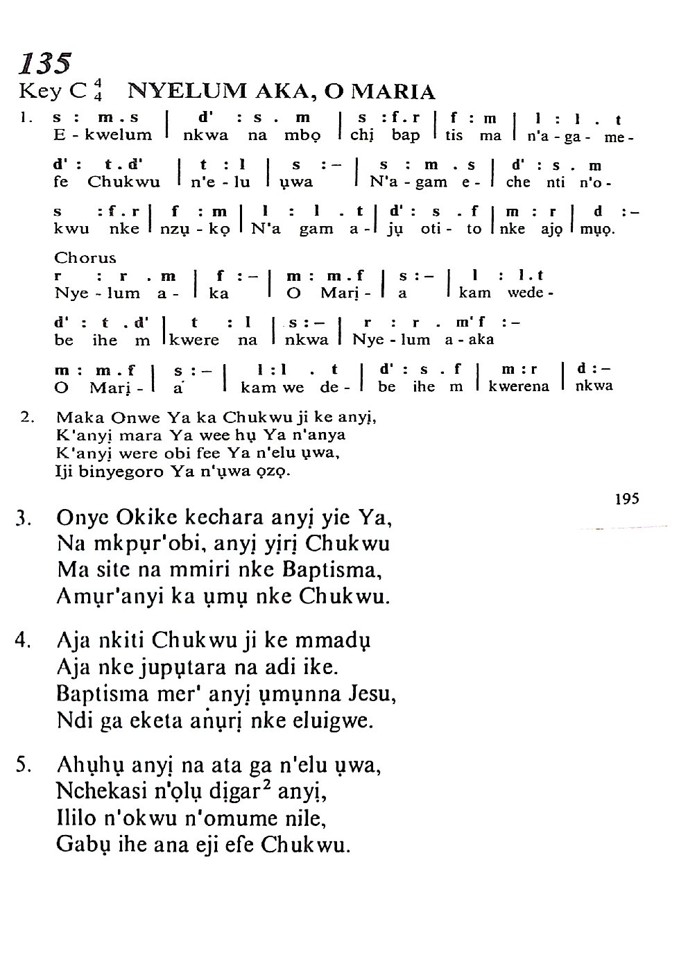 NYELUM AKA, O MARIA