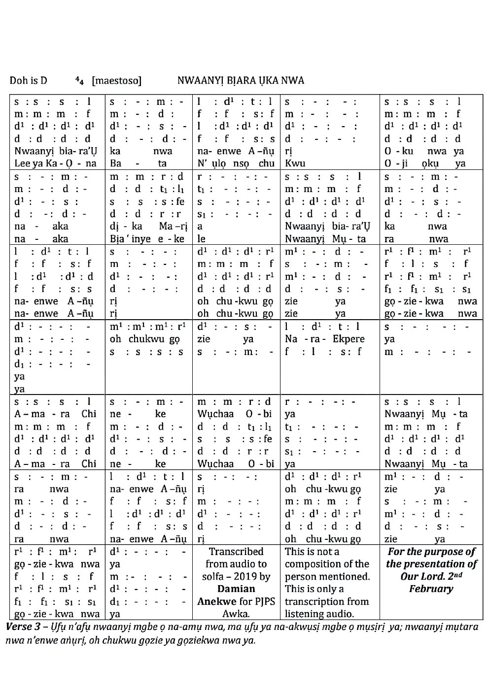 NWAANYỊ BỊARA ỤKA NWA
