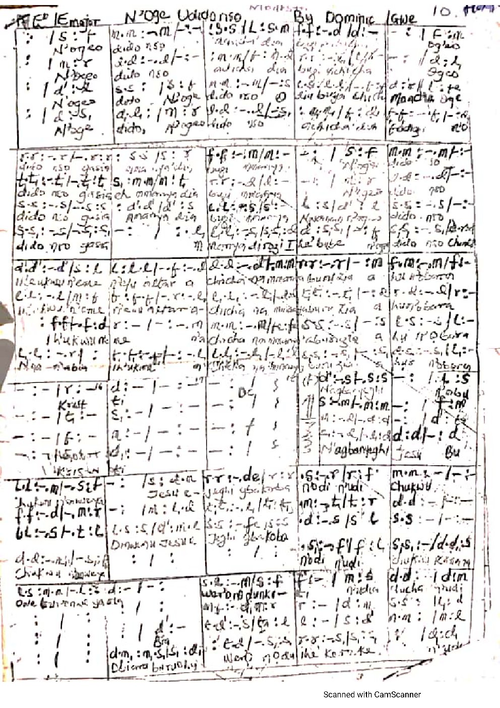 N'oge Udidonso - Choir Script PDF Thumbnail