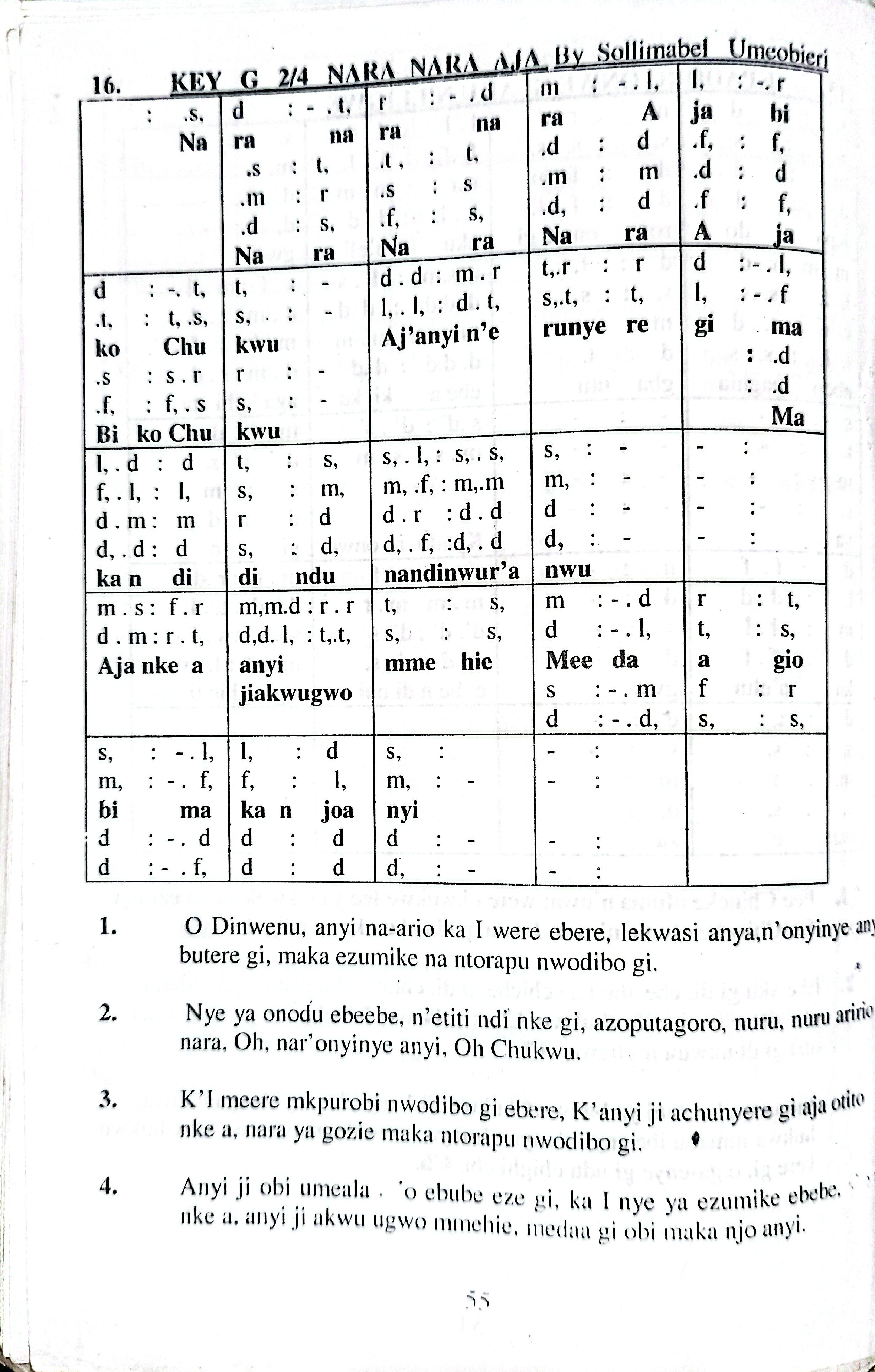 Nara Nara Aja - Choir Script PDF Thumbnail