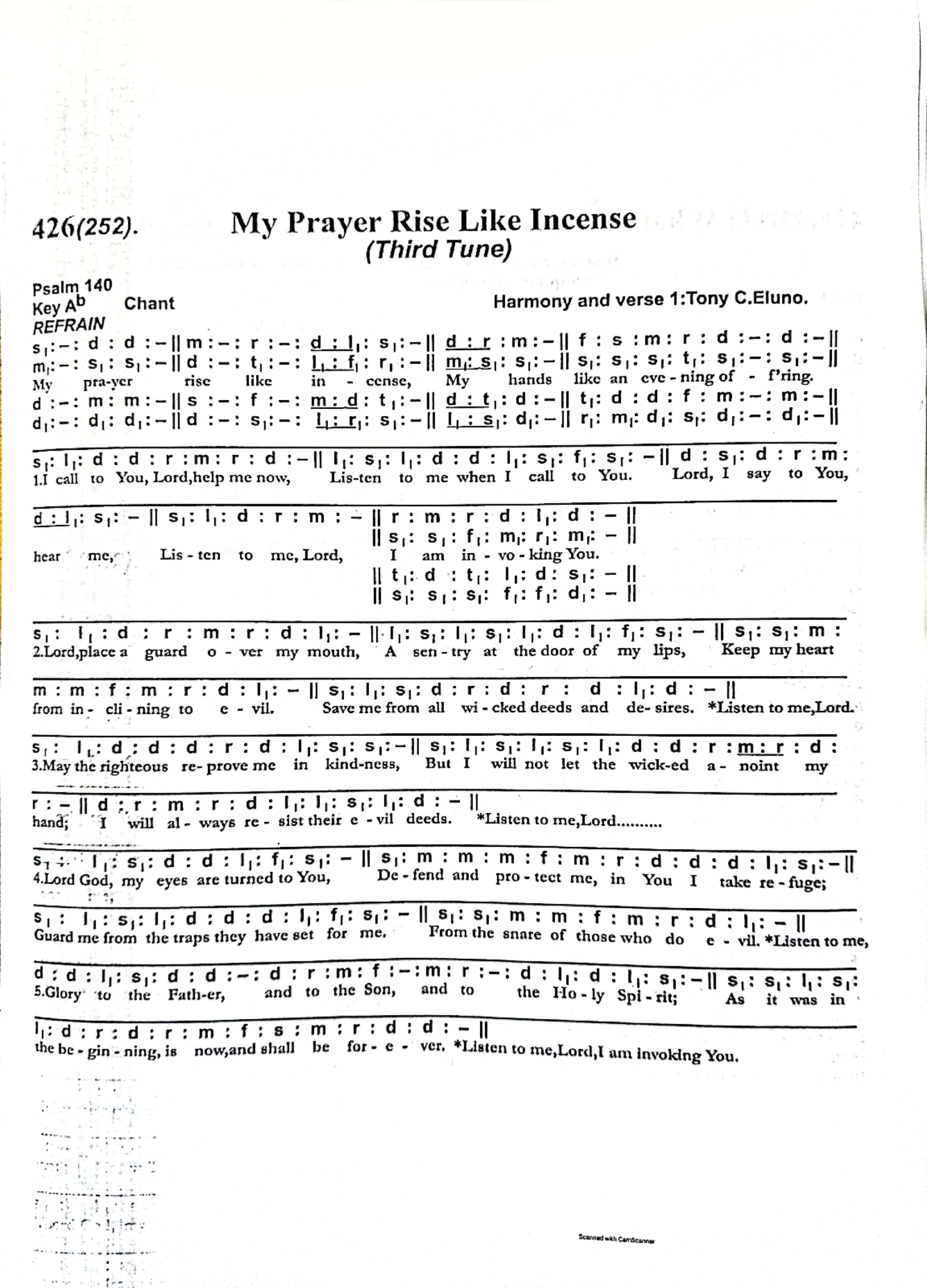 My Prayer Rise Like Incense (Third Tune)