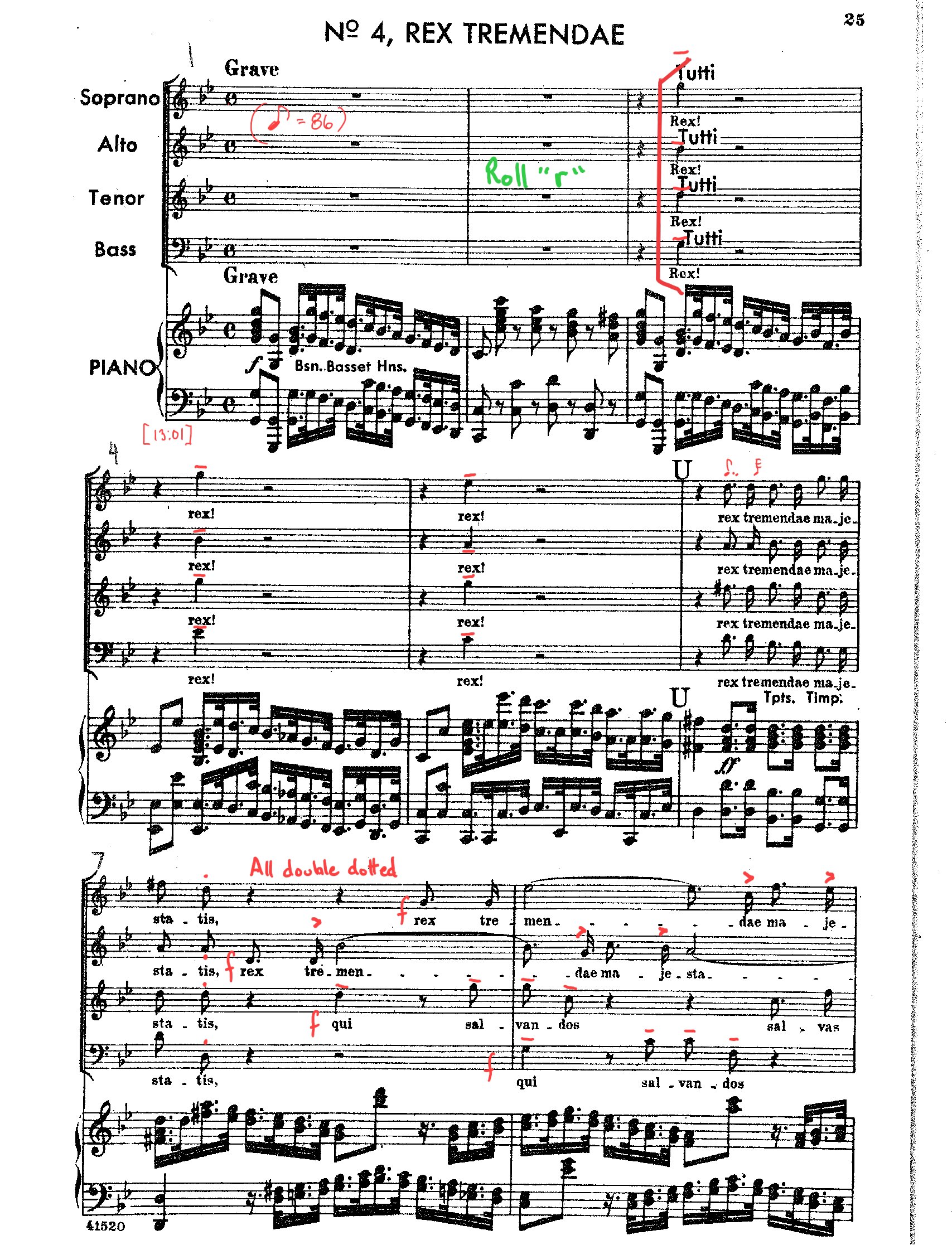 No 4, REX TREMENDAE - Choir Script PDF Thumbnail