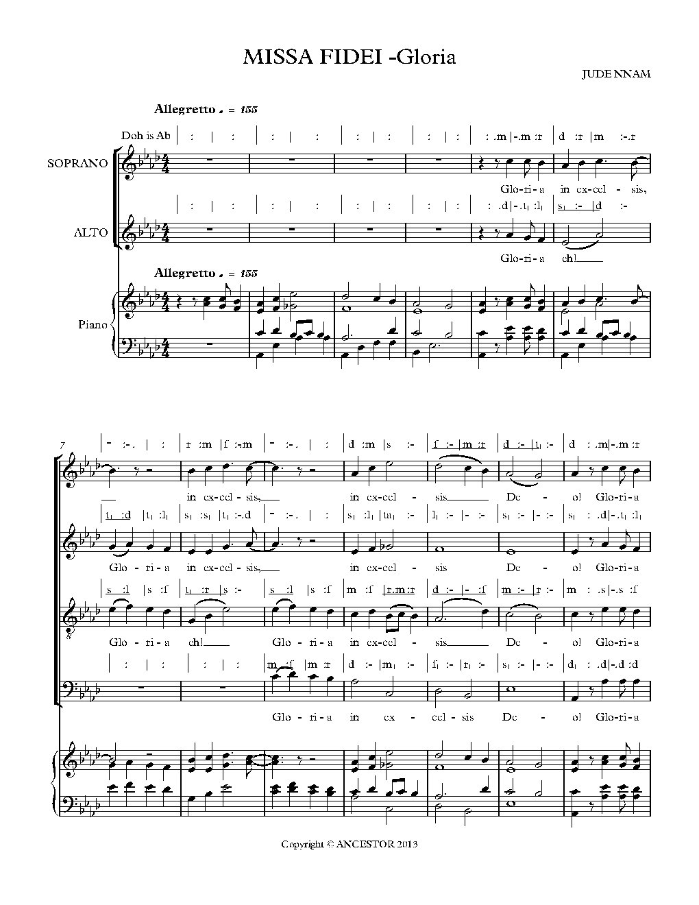 MISSA FIDEI - Gloria