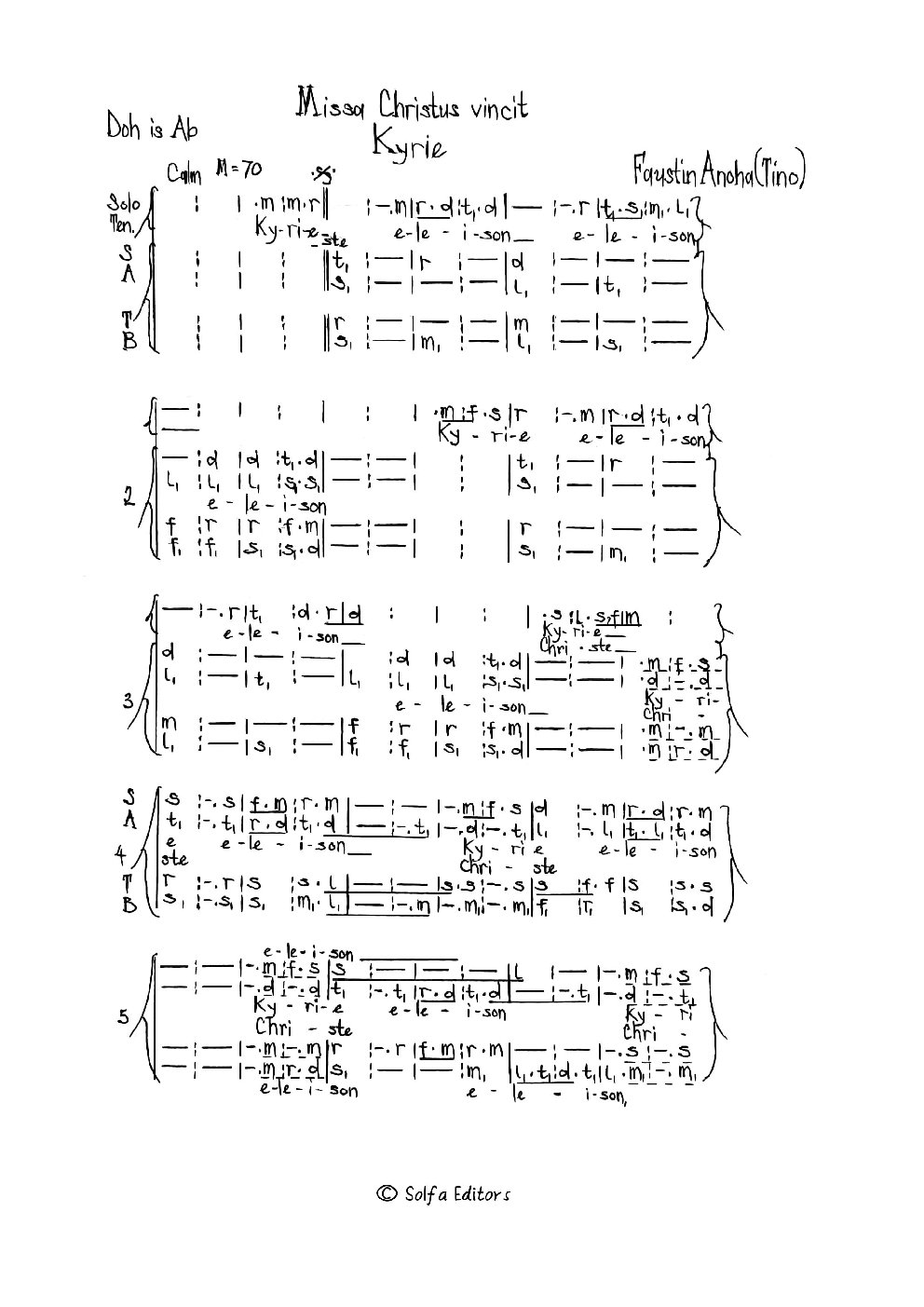 Missa Christus vincit - Kyrie