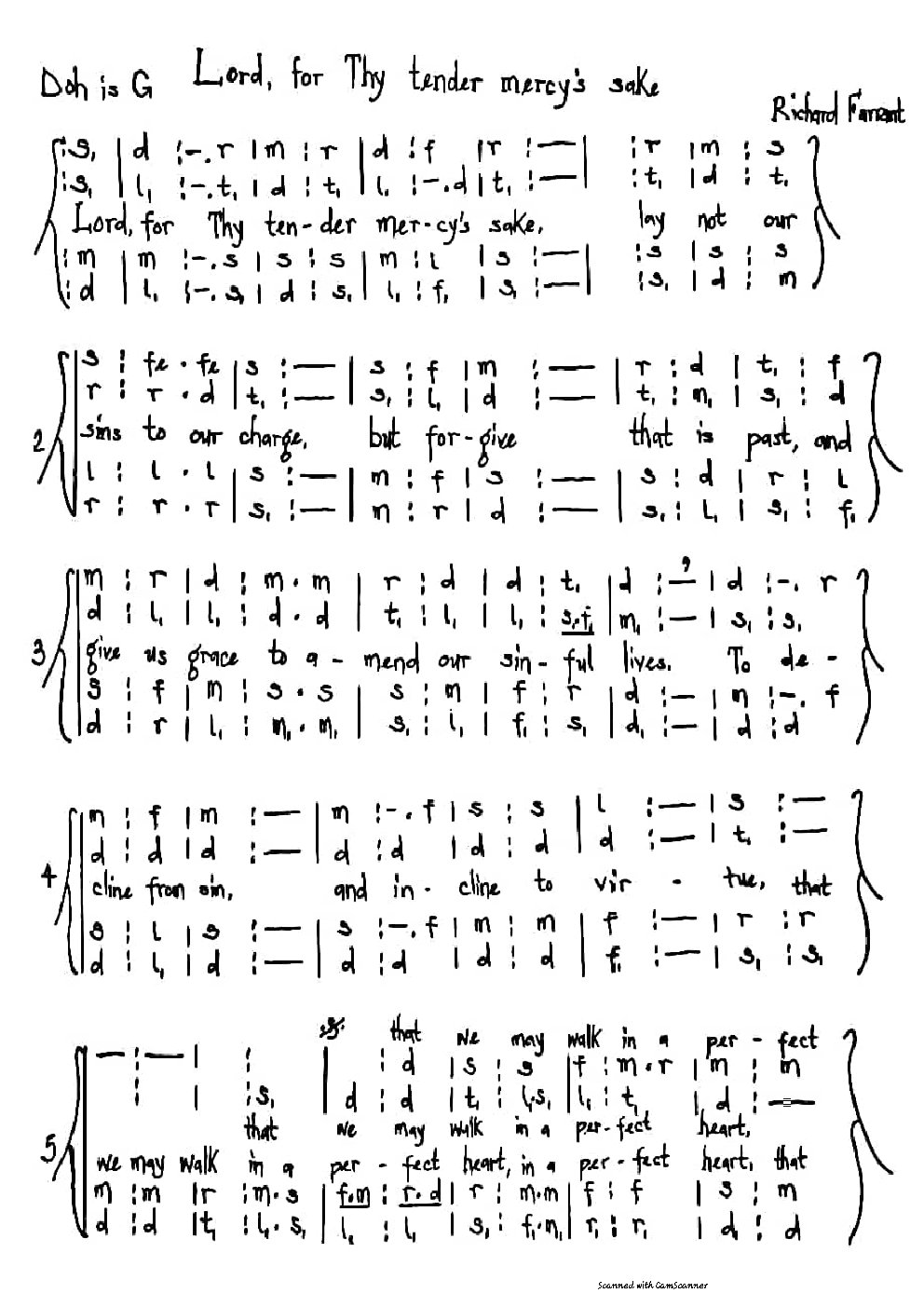 Lord, for Thy tender mercy's sake - Choir Script PDF Thumbnail