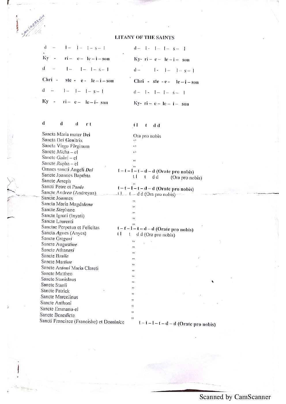 Litany of the Saints