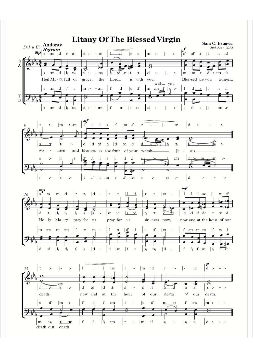 Litany Of The Blessed Virgin