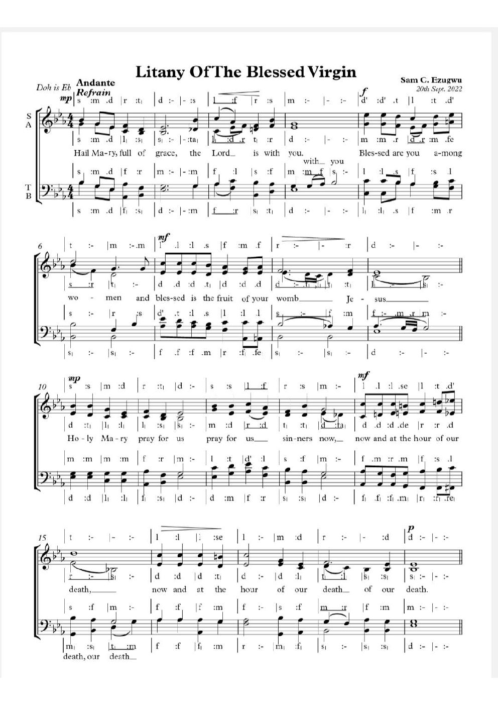 Litany Of The Blessed Virgin