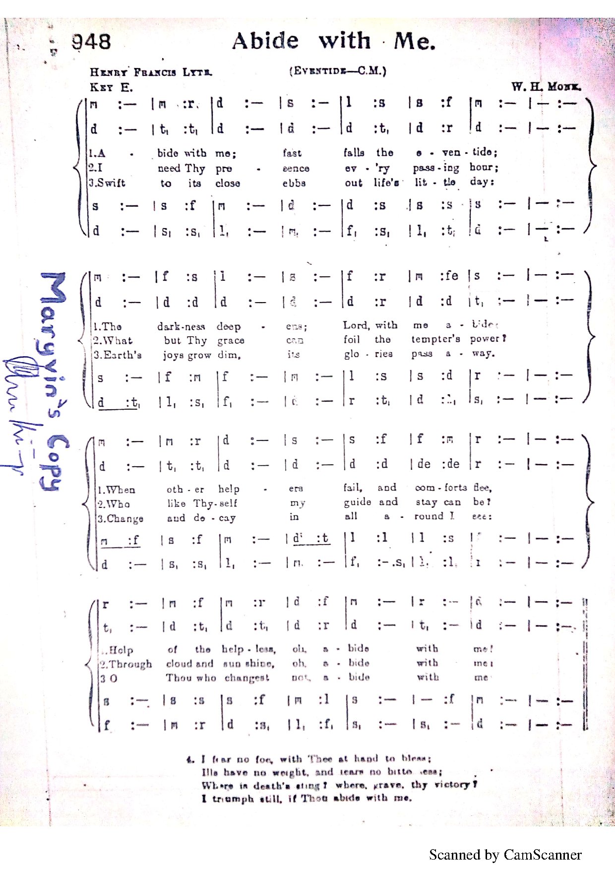 (Com) Abide With Me W.h. Monk - Download Choir Script PDF
