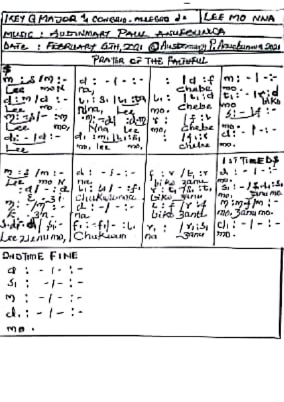 Lee Mo Nna - Choir Script PDF Thumbnail