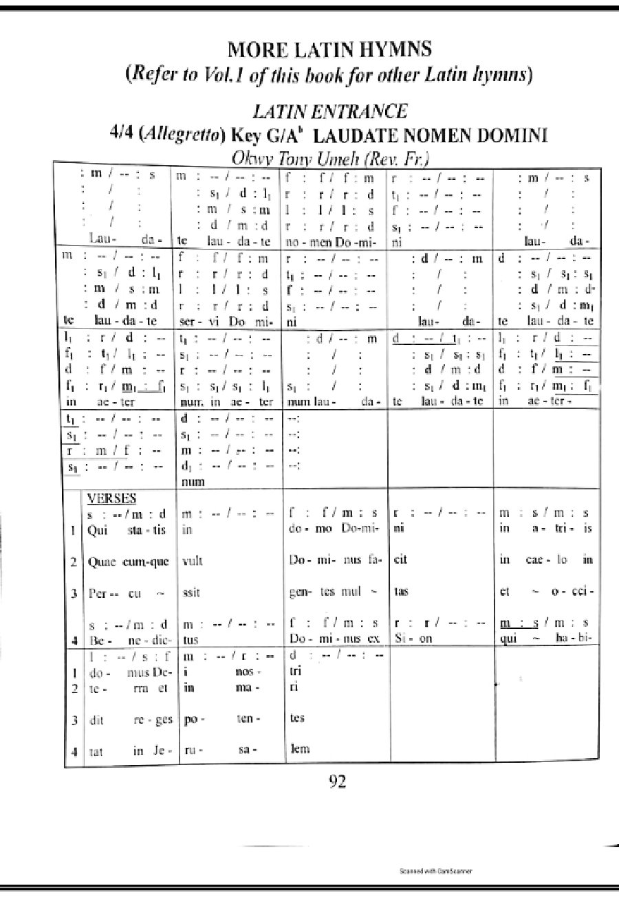 LAUDATE NOMEN DOMINI - Choir Script PDF Thumbnail