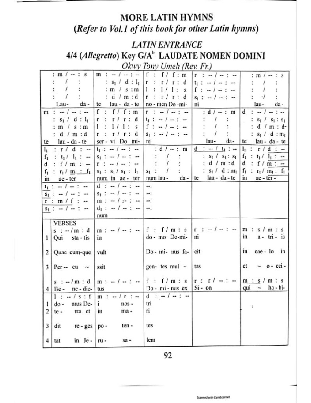 LAUDATE NOMEN DOMINI