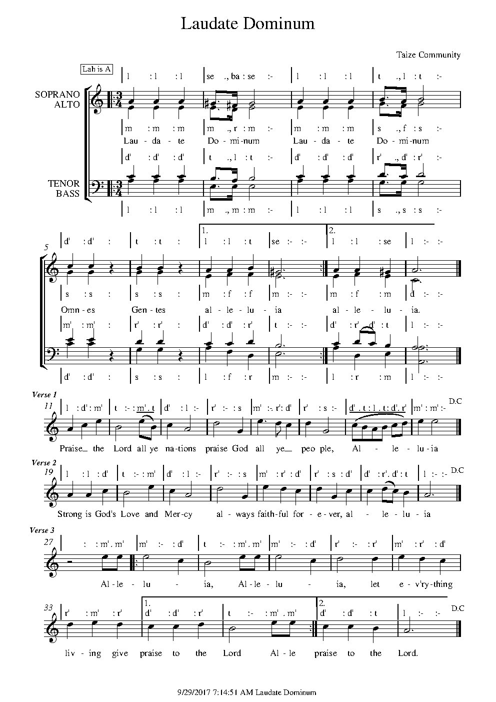 Laudate Dominum