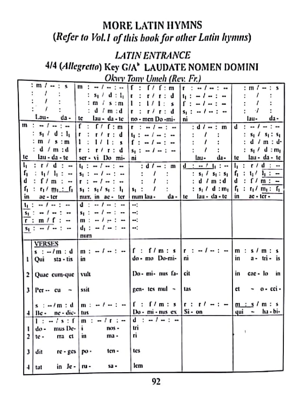 LAUDATE NOMEN DOMINI