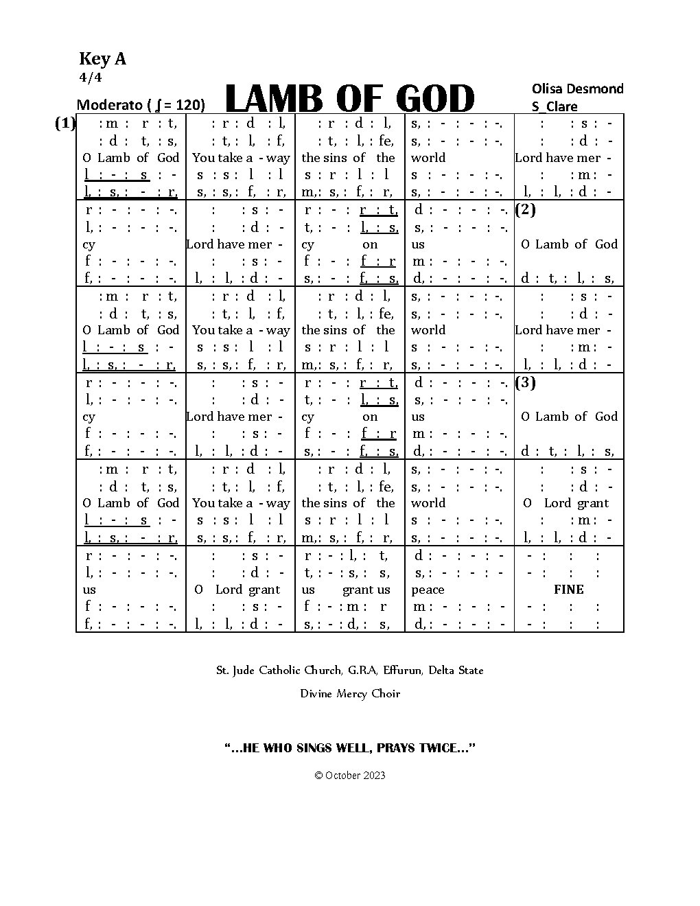 LAMB OF GOD
