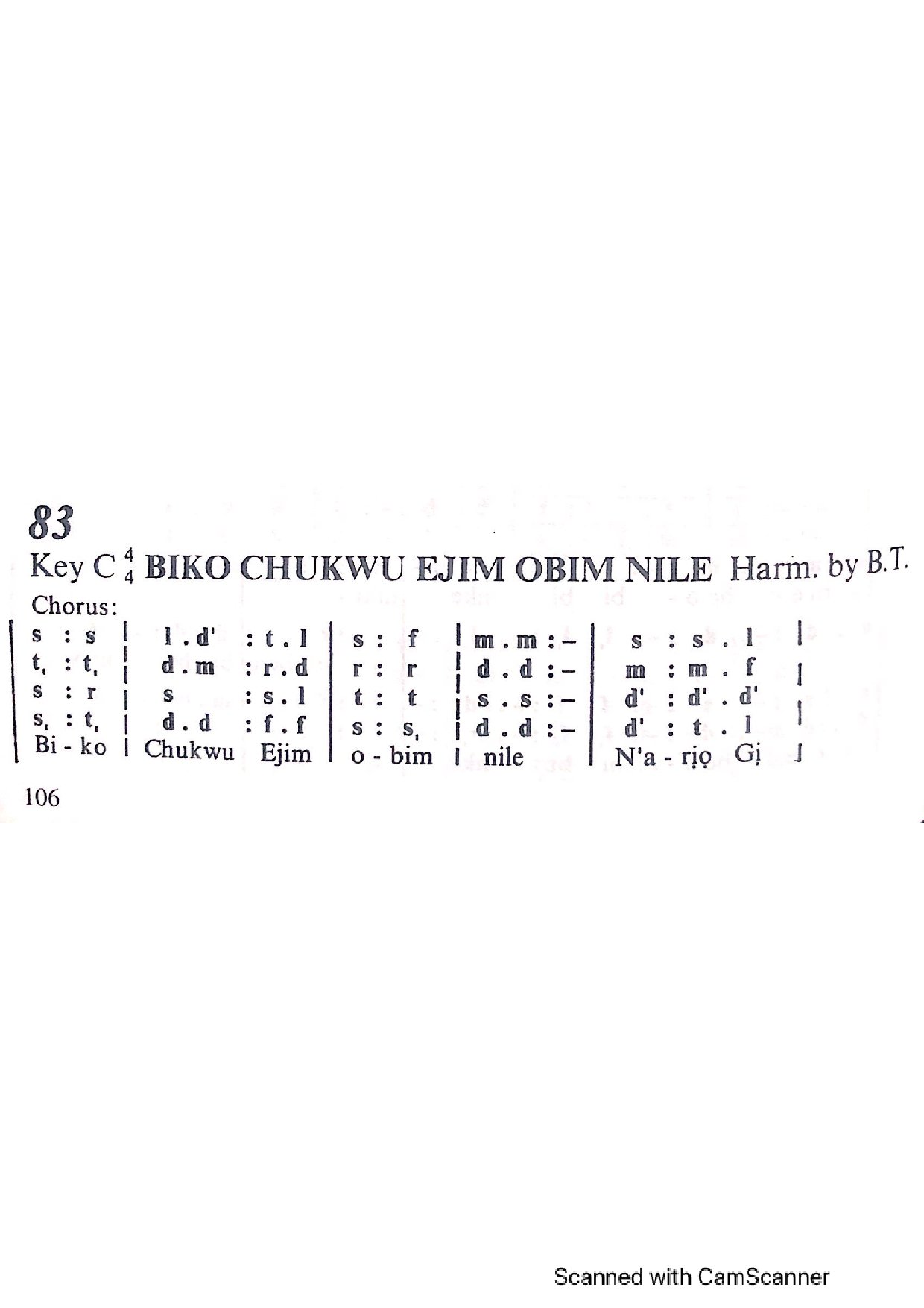 (Com) Biko Chukwu Ejim Obim Niile - Download Choir Script PDF