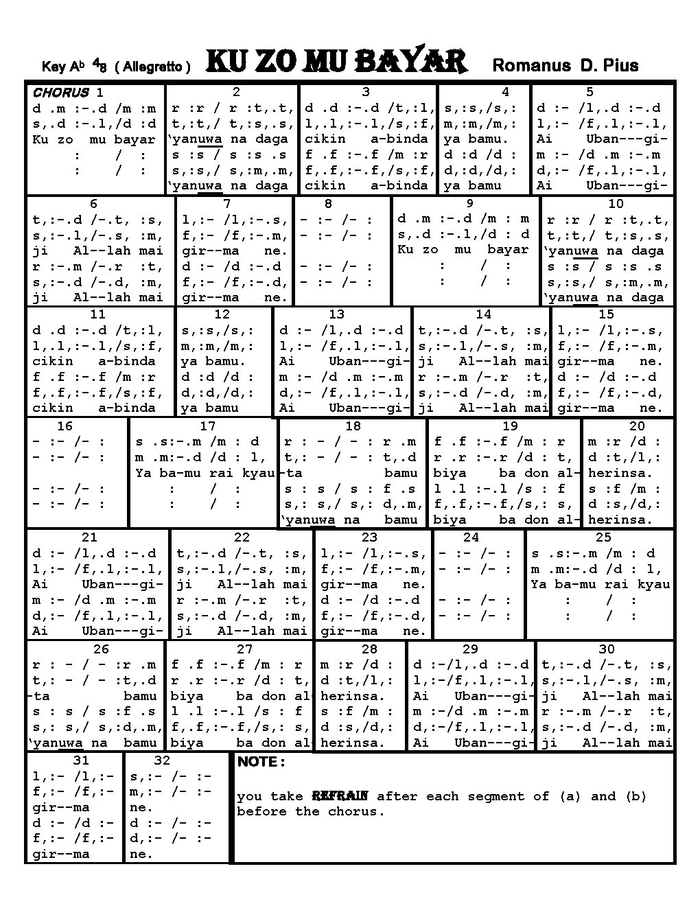 KU ZO MU BAYAR