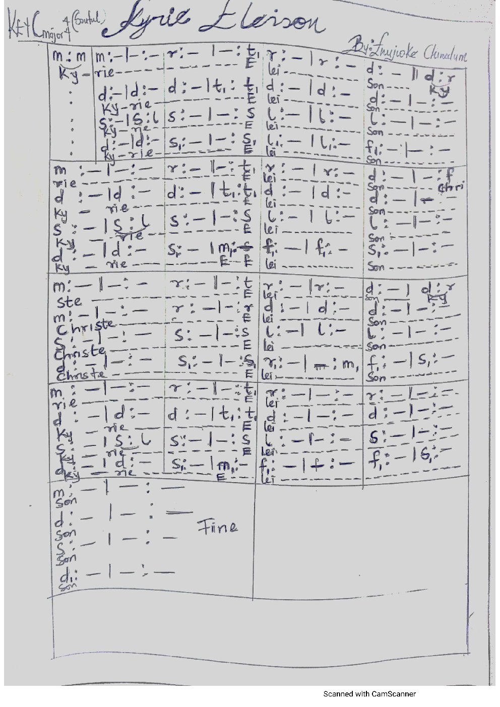Kyrie Eleison - Choir Script PDF Thumbnail