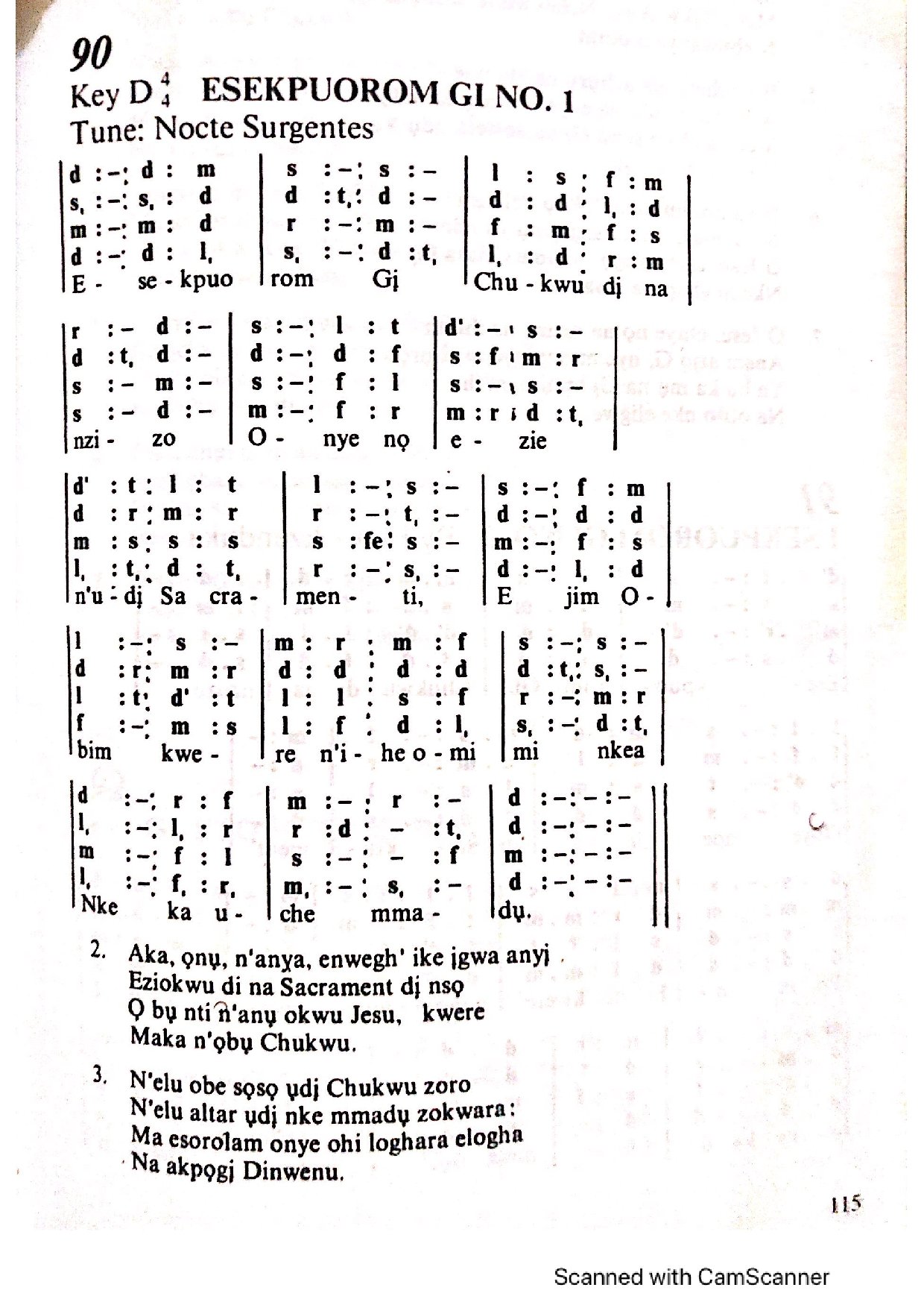 (Com) Esekpuorom Gi - Download Choir Script PDF