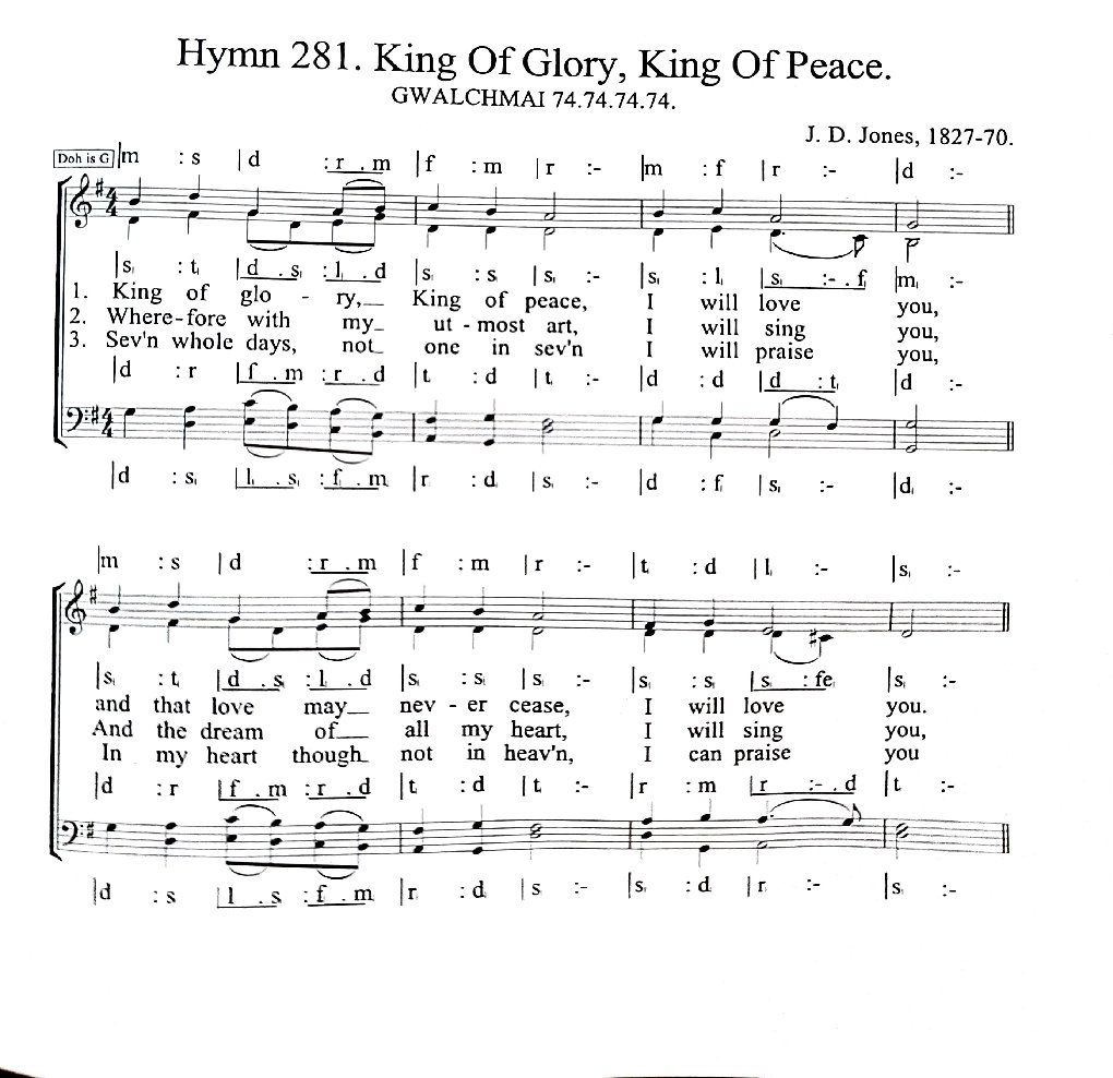 Hymn 281. King Of Glory, King Of Peace. - Choir Script PDF Thumbnail