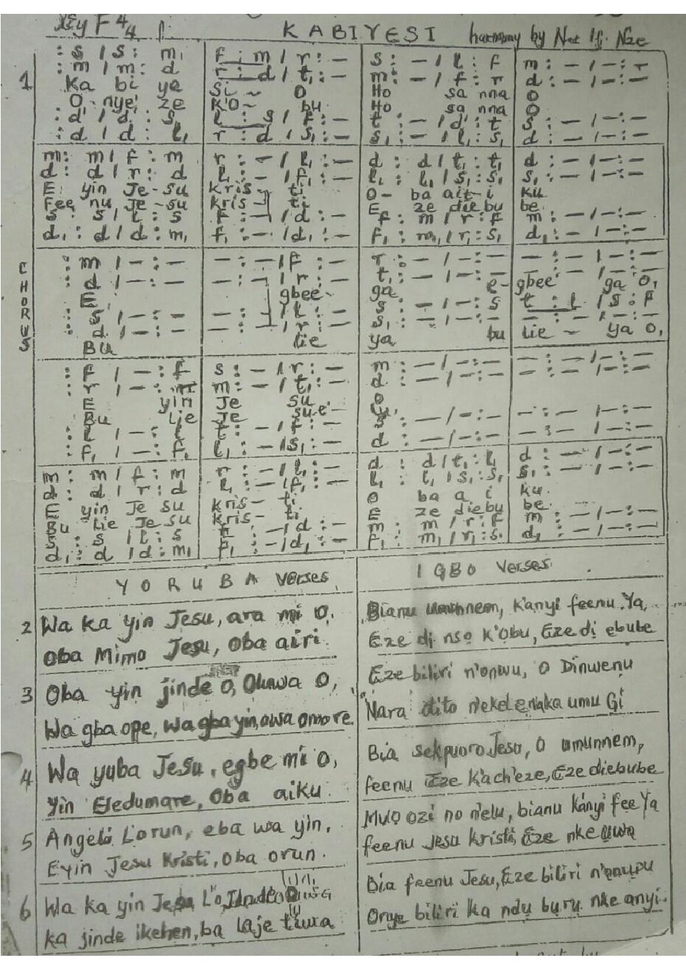 Kabiyesi - Choir Script PDF Thumbnail