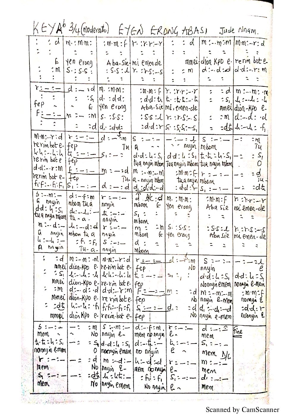 EYEN ERONG ABASI - Choir Script PDF Thumbnail