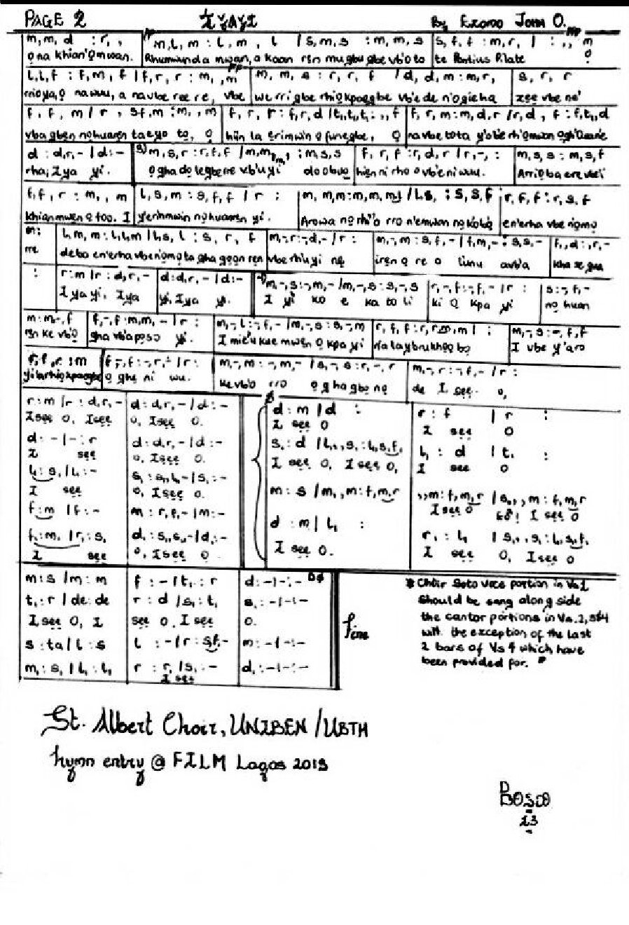 IYAYI (Creed in Bini Language)