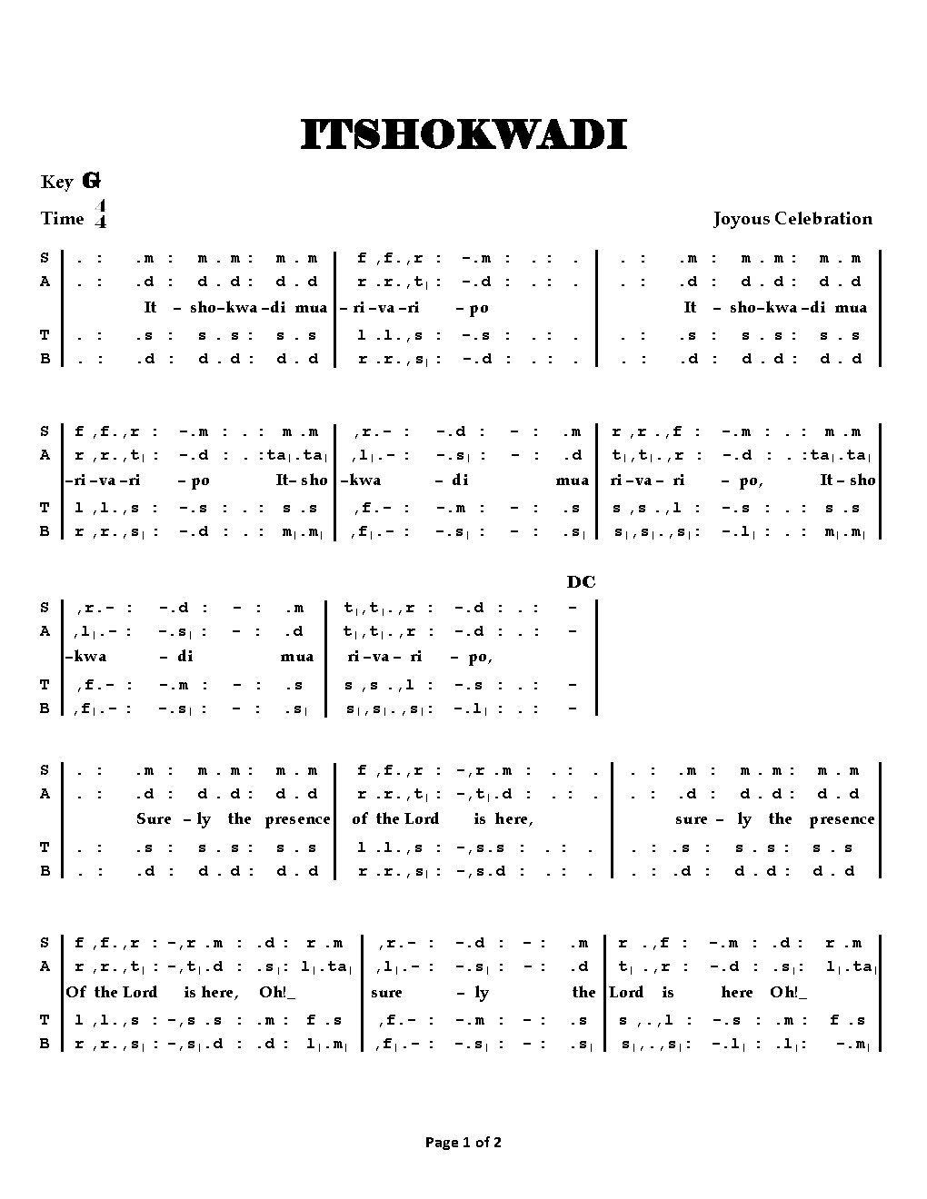 ITSHOKWADI