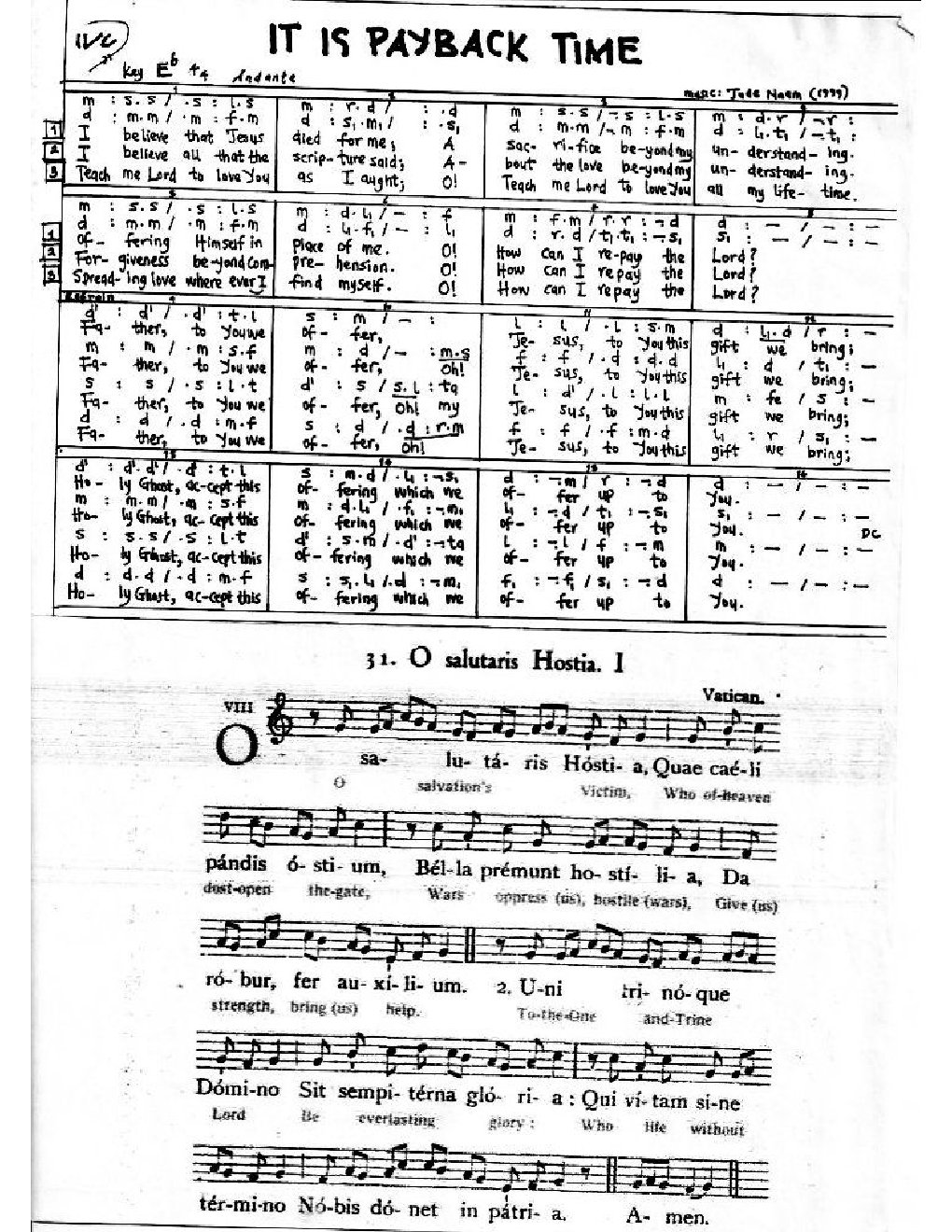 IT IS PAYBACK TIME - Choir Script PDF Thumbnail