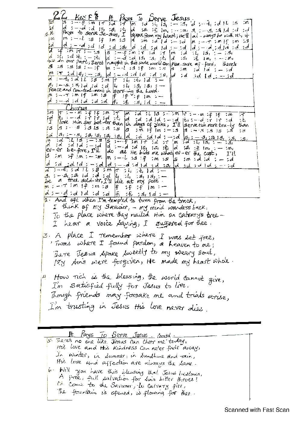 It pays to serve Jesus - Choir Script PDF Thumbnail