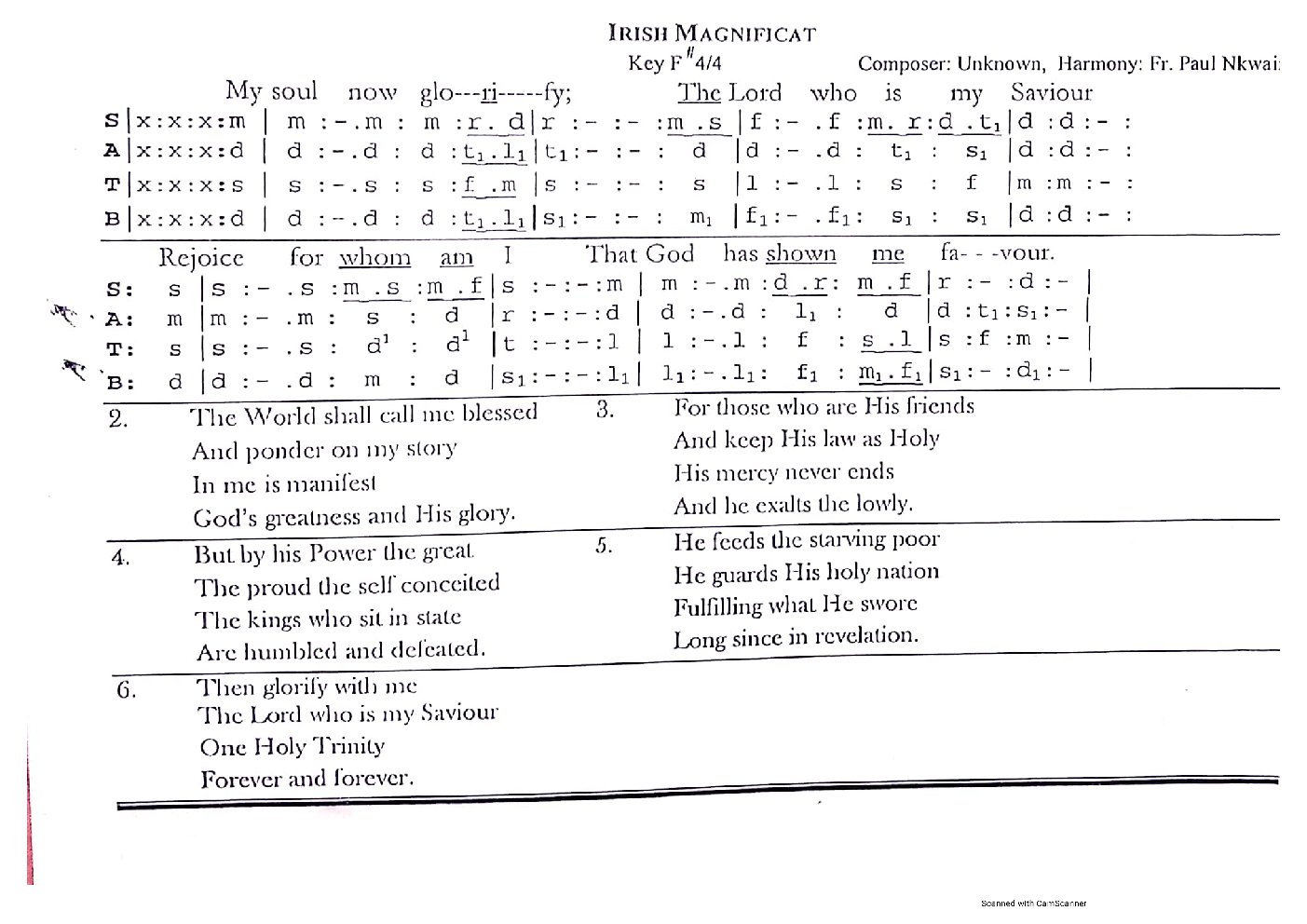 Irish Magnificat