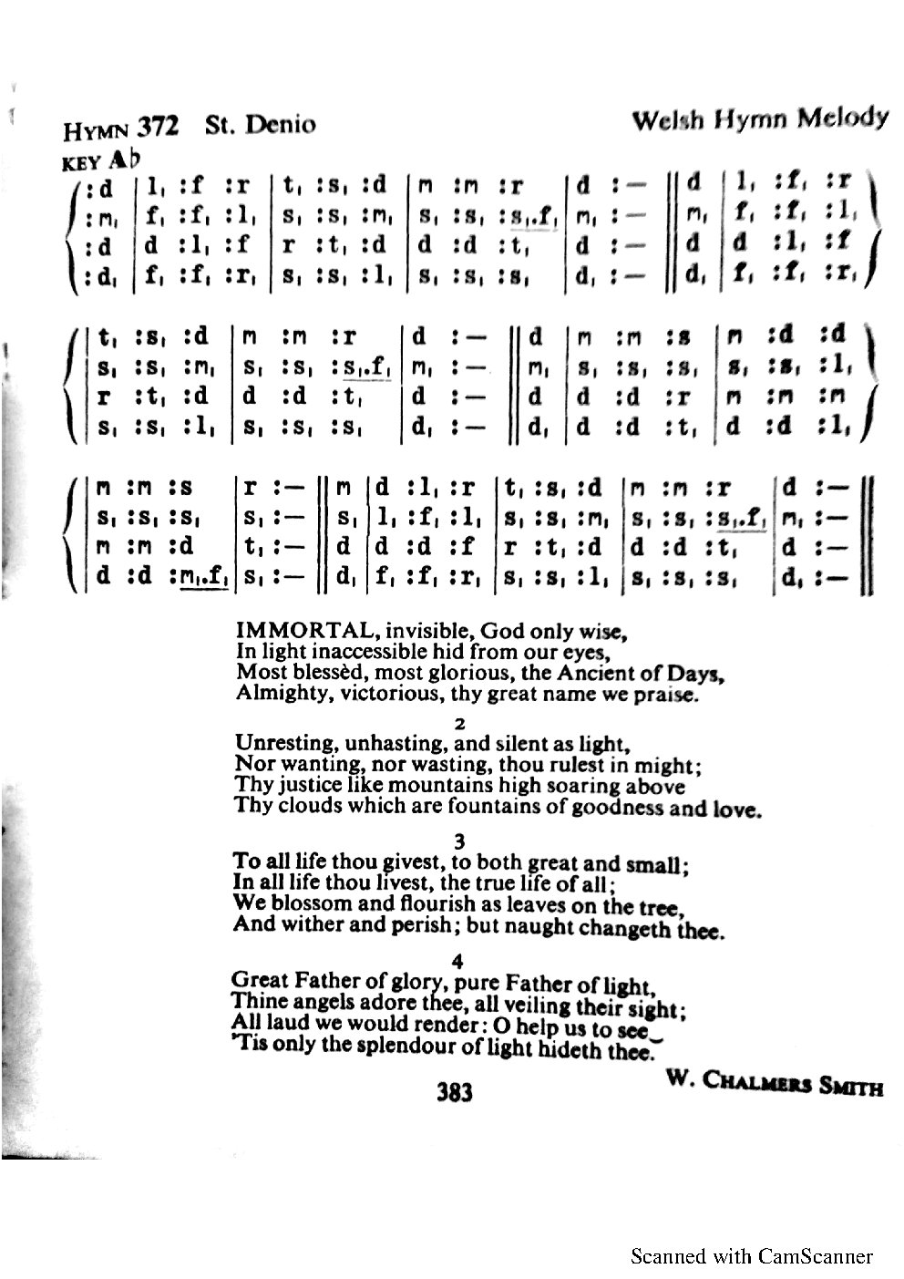 Immortal, Invisible, God Only Wise - Choir Script PDF Thumbnail