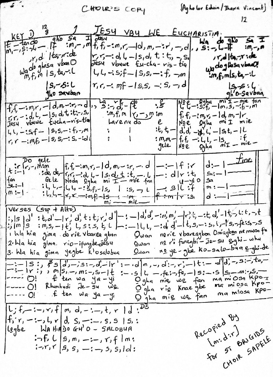 Ijesu Vbuwe Eucharistia