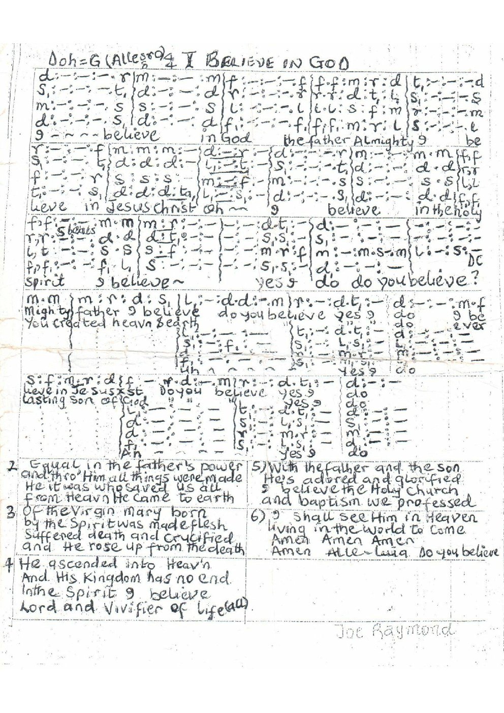 I BELIEVE IN GOD - Choir Script PDF Thumbnail