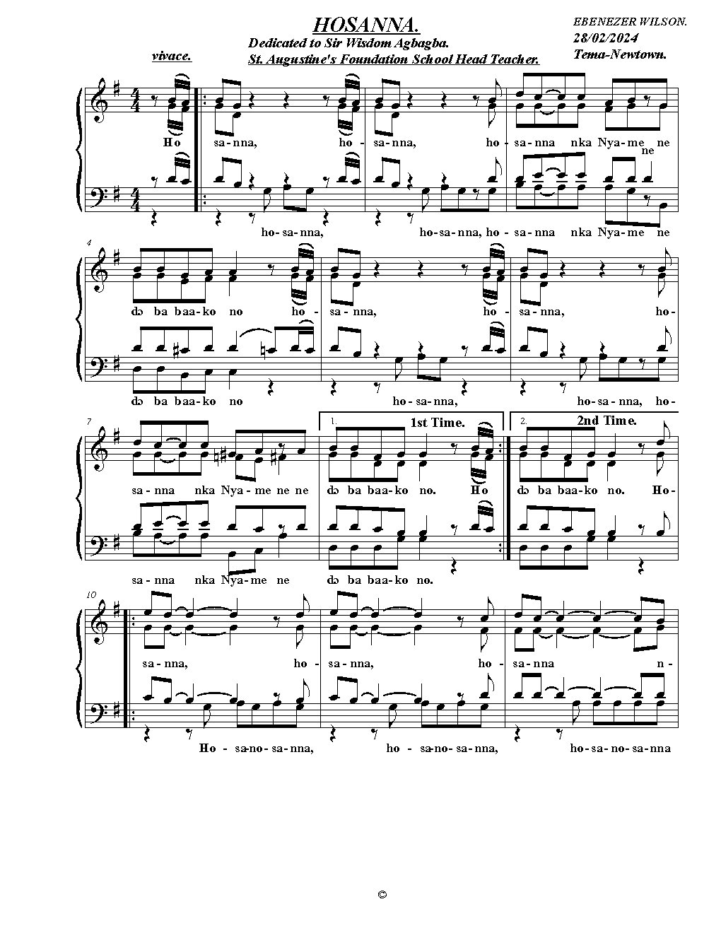 HOSANNA.