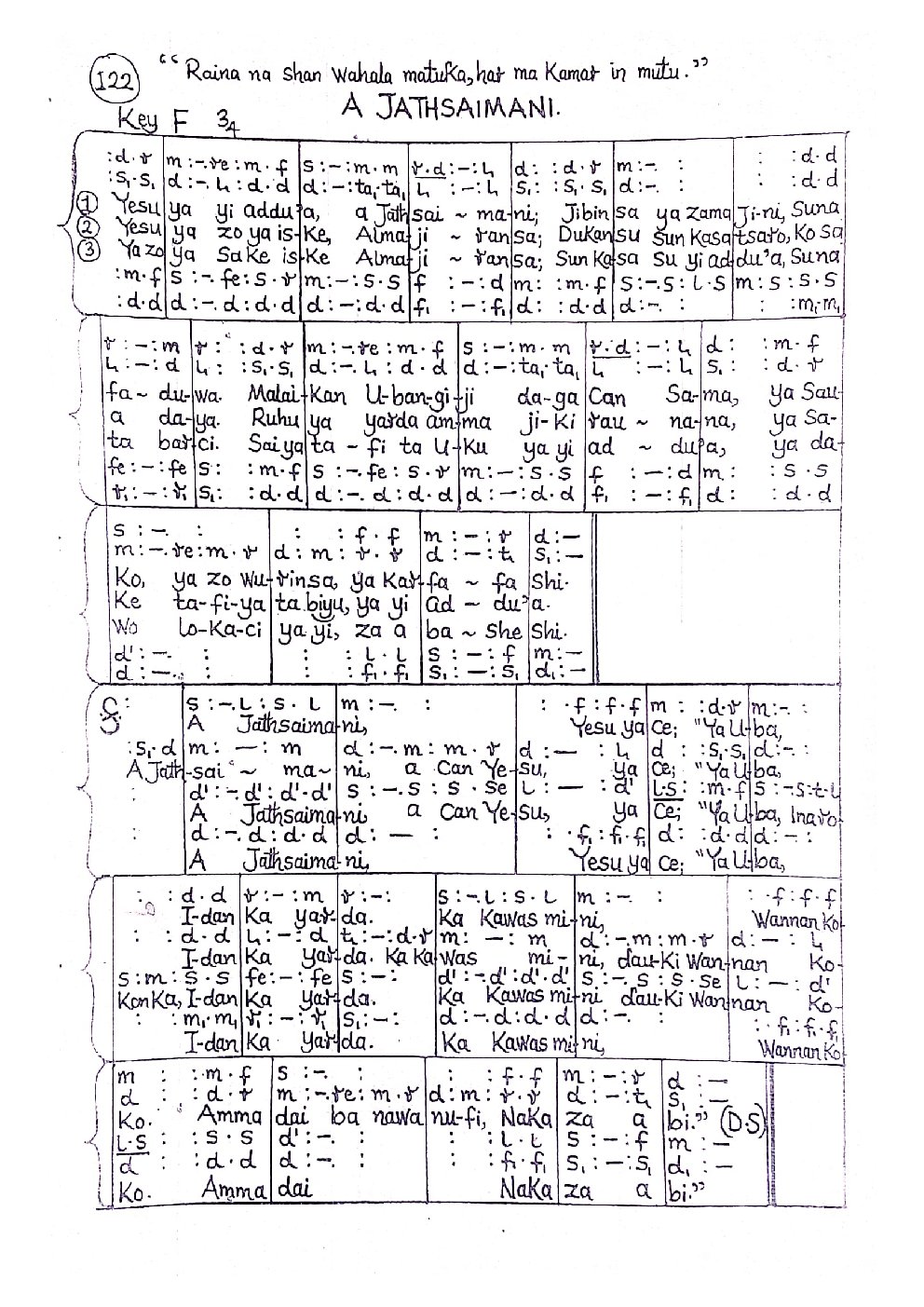 A JATHSAIMANI.