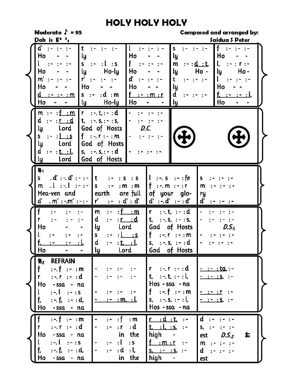 HOLY HOLY HOLY - Choir Script PDF Thumbnail