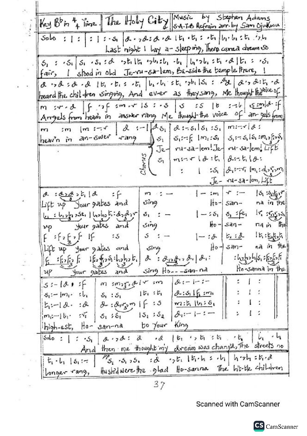 The Holy City - Choir Script PDF Thumbnail